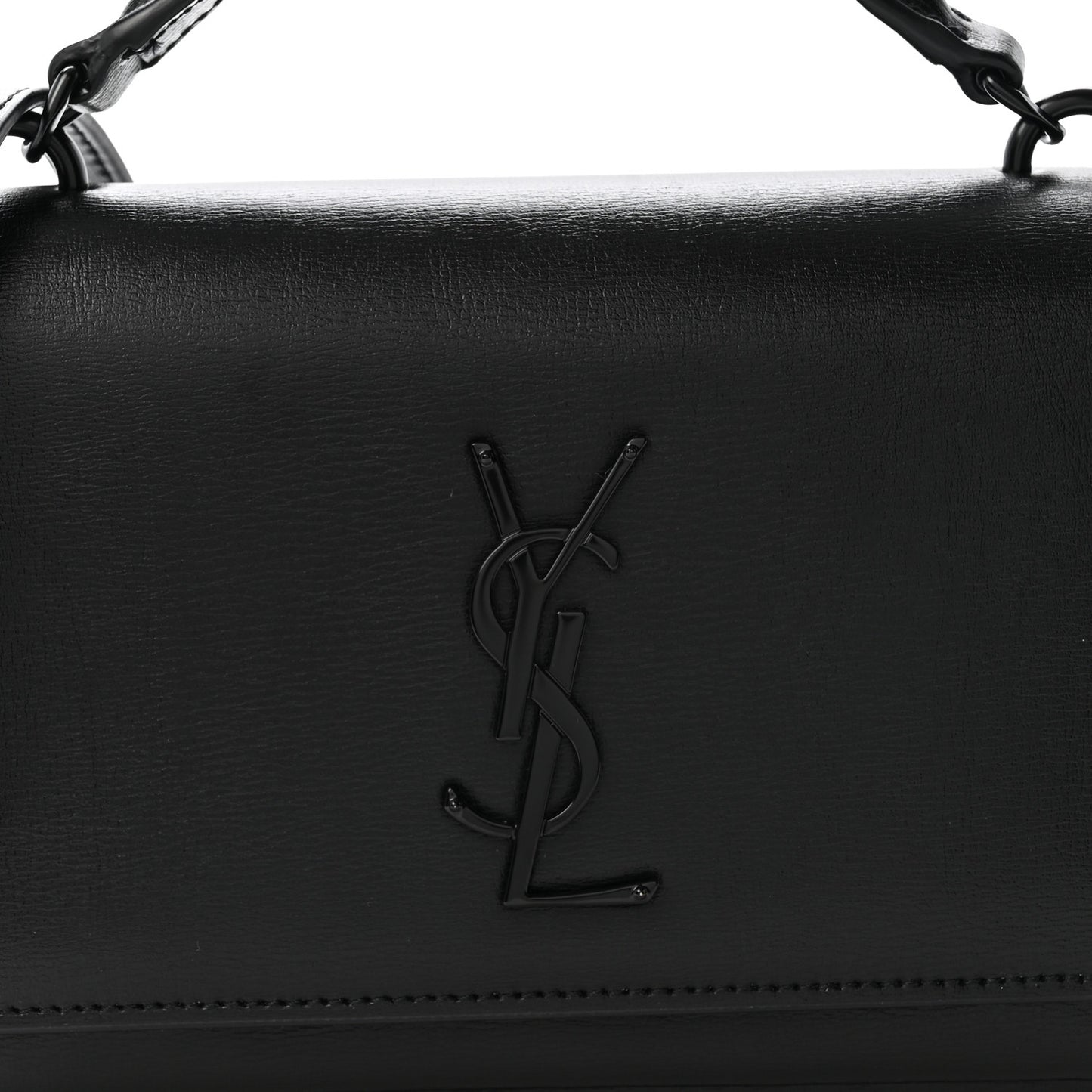 Calfskin Monogram Sunset Chain Wallet Black