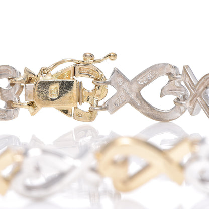 Tiffany 18K Yellow Gold Sterling Silver Paloma Picasso Loving Heart Bracelet 4 of 4