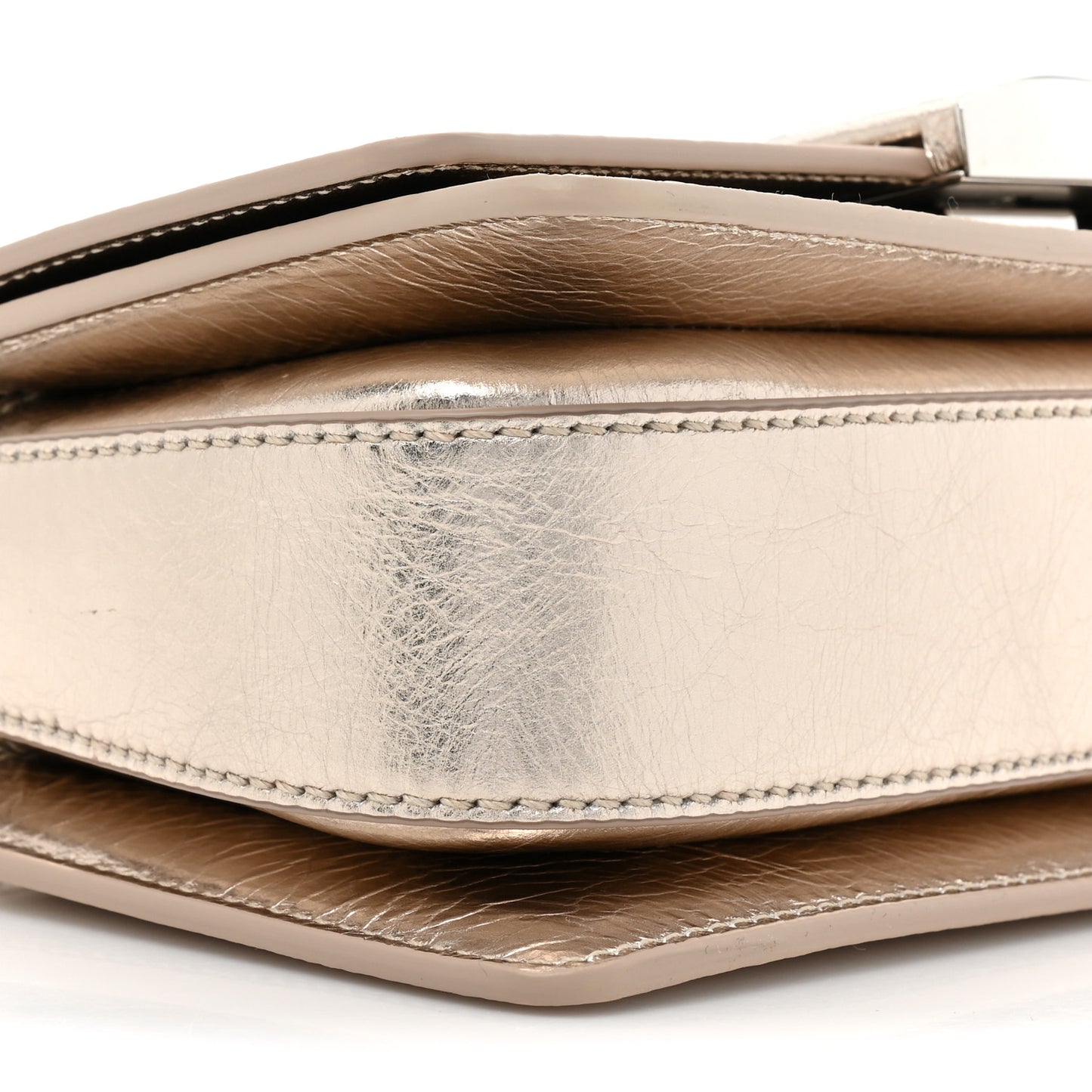 Laminated Calfskin Small 4G Sliding Chain Bag Dusty Gold