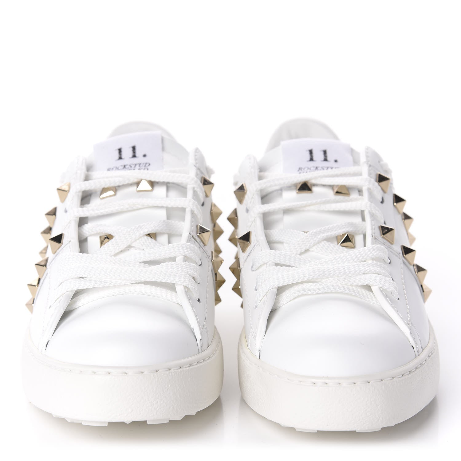 Valentino Garavani Calfskin Rockstud Untitled Open Sneakers 36 White 2 of 12