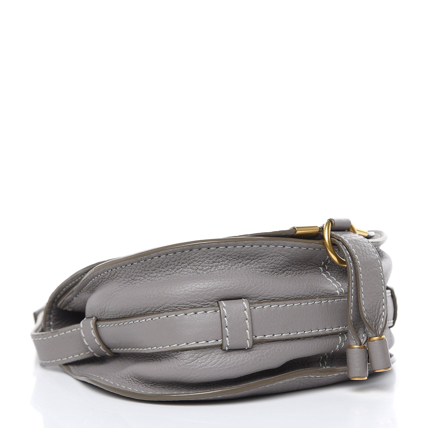 Calfskin Mini Marcie Round Crossbody Bag Cashmere Grey