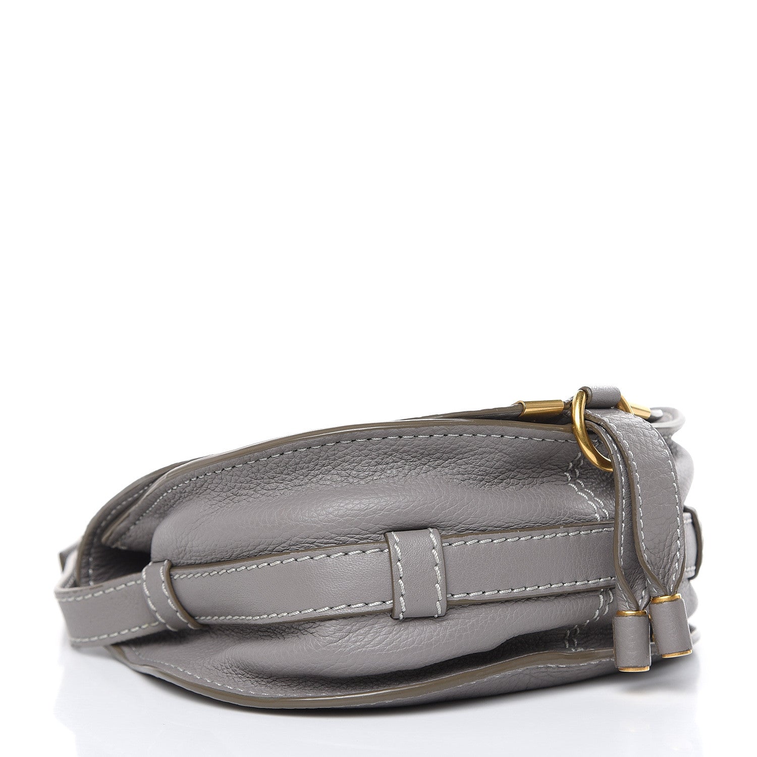 Chloe Calfskin Mini Marcie Round Crossbody Bag Cashmere Grey 4 of 13