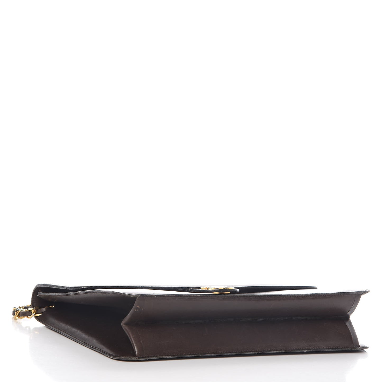Calfskin Medium Single Flap Brown