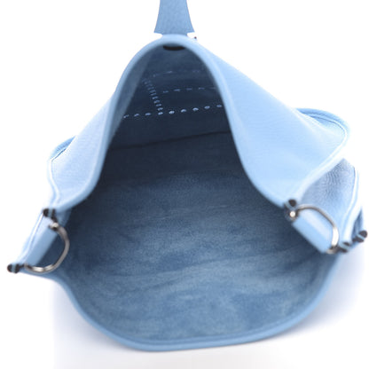 Hermes Taurillon Clemence Evelyne III PM Bleu Du Nord 5 of 10