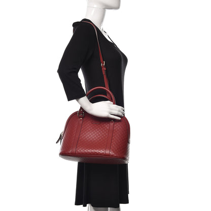 Gucci Soft Microguccissima Dome Satchel Red 2 of 18