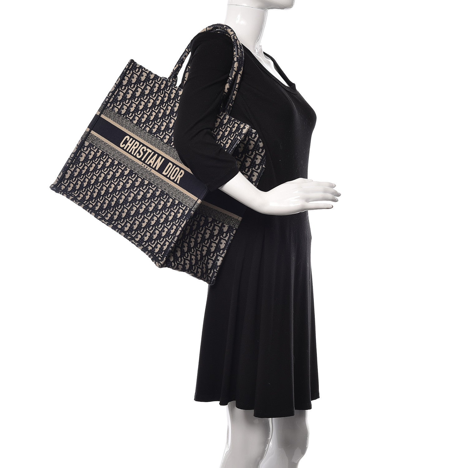 Christian Dior Oblique Large Book Tote Blue Multicolor 2 of 9