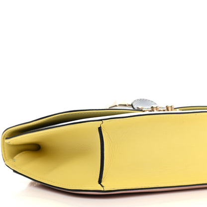 Valentino Garavani Vitello Watercolor Medium Glam Lock Rockstud Flap Rose Green Yellow Sky 8 of 11
