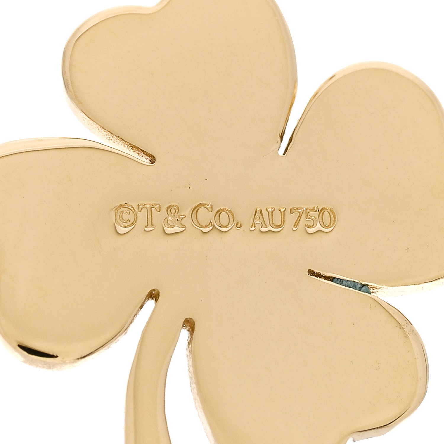 Tiffany 18K Yellow Gold Four Leaf Clover Charm 4 of 6