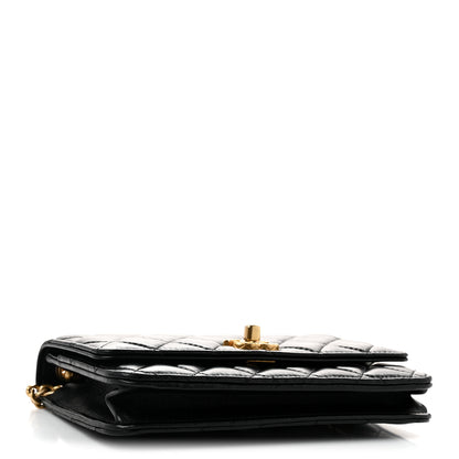 Chanel Lambskin Quilted Pillow Crush Wallet On Chain WOC Black 3 of 11