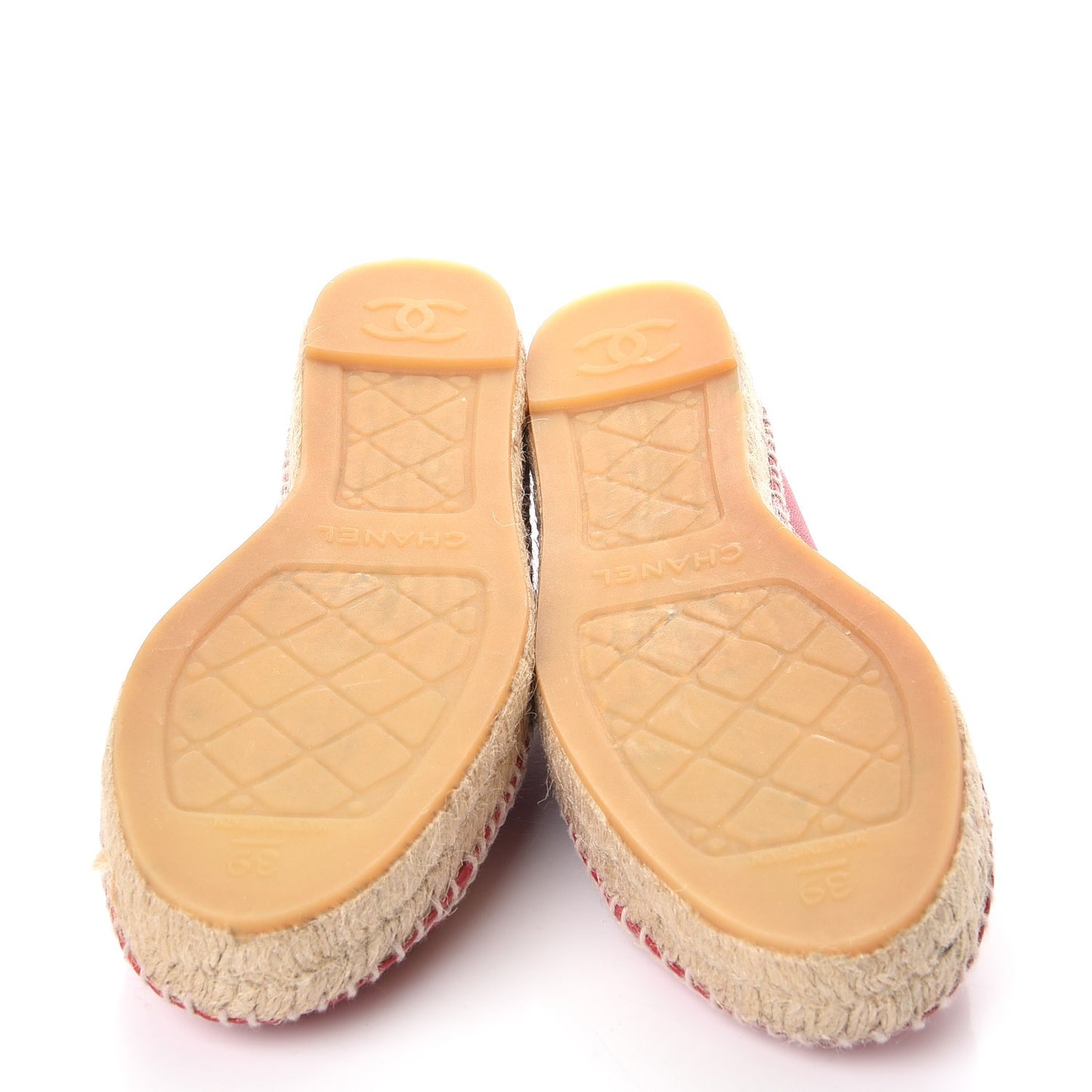 Lambskin CC Espadrilles 39 Red