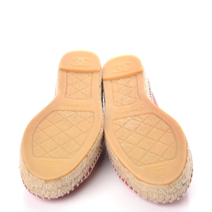 Chanel Lambskin CC Espadrilles 39 Red 5 of 10