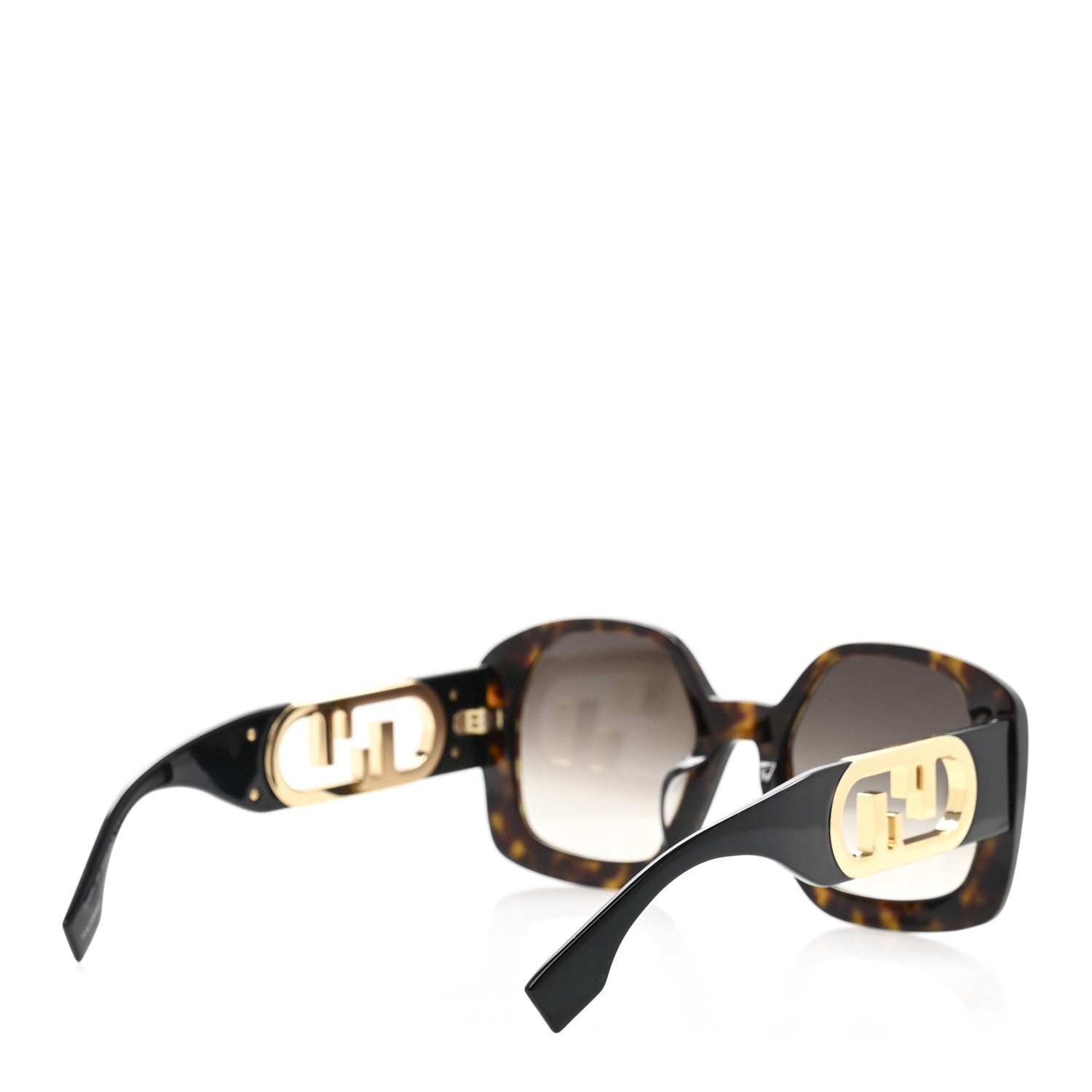 Fendi Acetate O'Lock Square Sunglasses FE40048U Tortoise 4 of 8