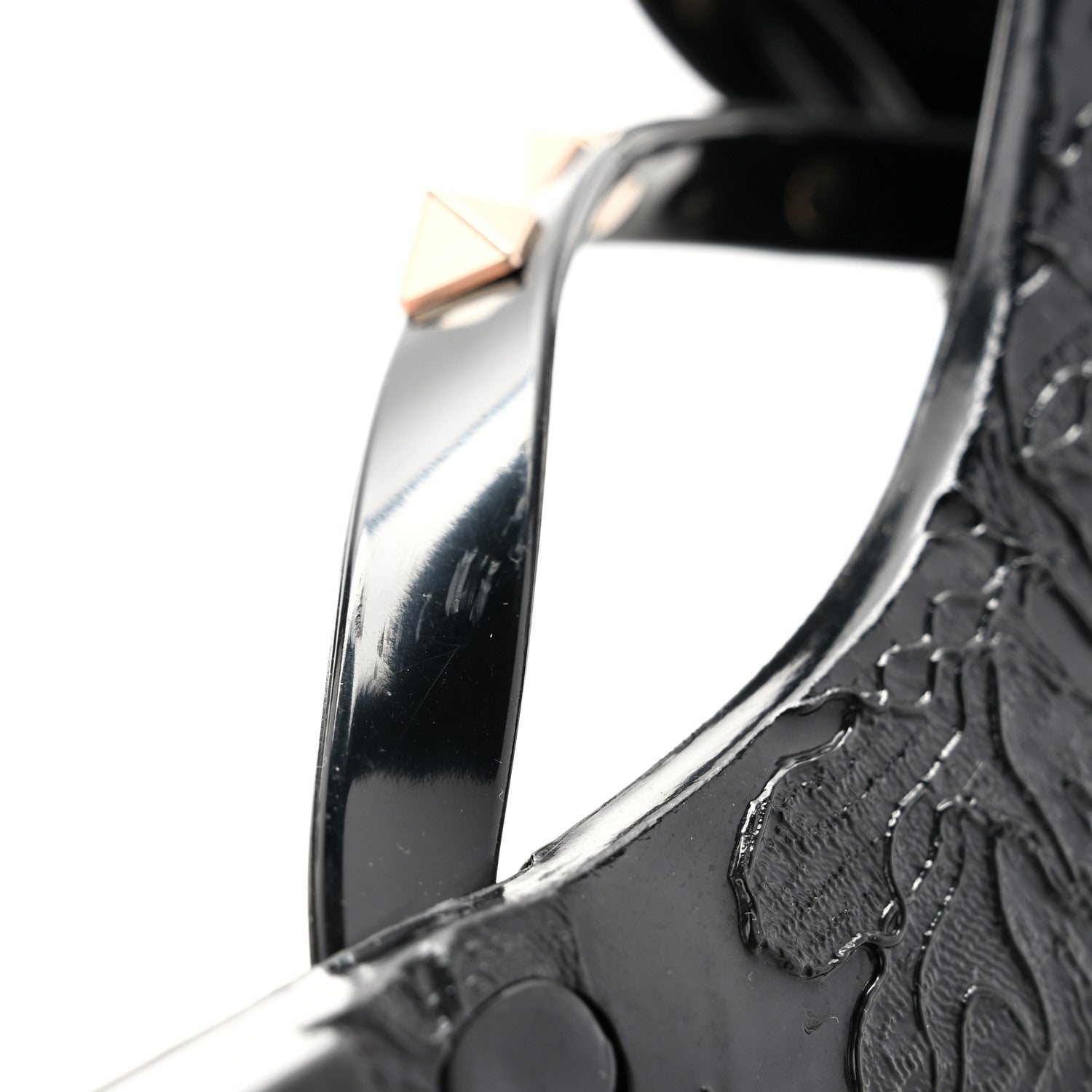 Valentino Garavani PVC Jelly Rockstud Bow Thong Sandals 39 Black 8 of 8