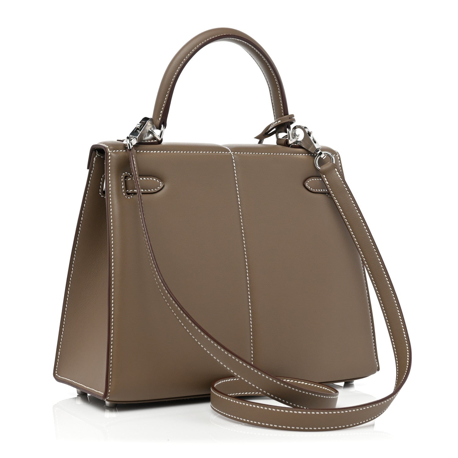 Hermes Swift Kelly Padded Sellier 25 Etoupe 3 of 7