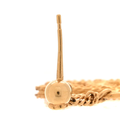 Chanel CC Drop Earrings Matte Gold 5 of 5