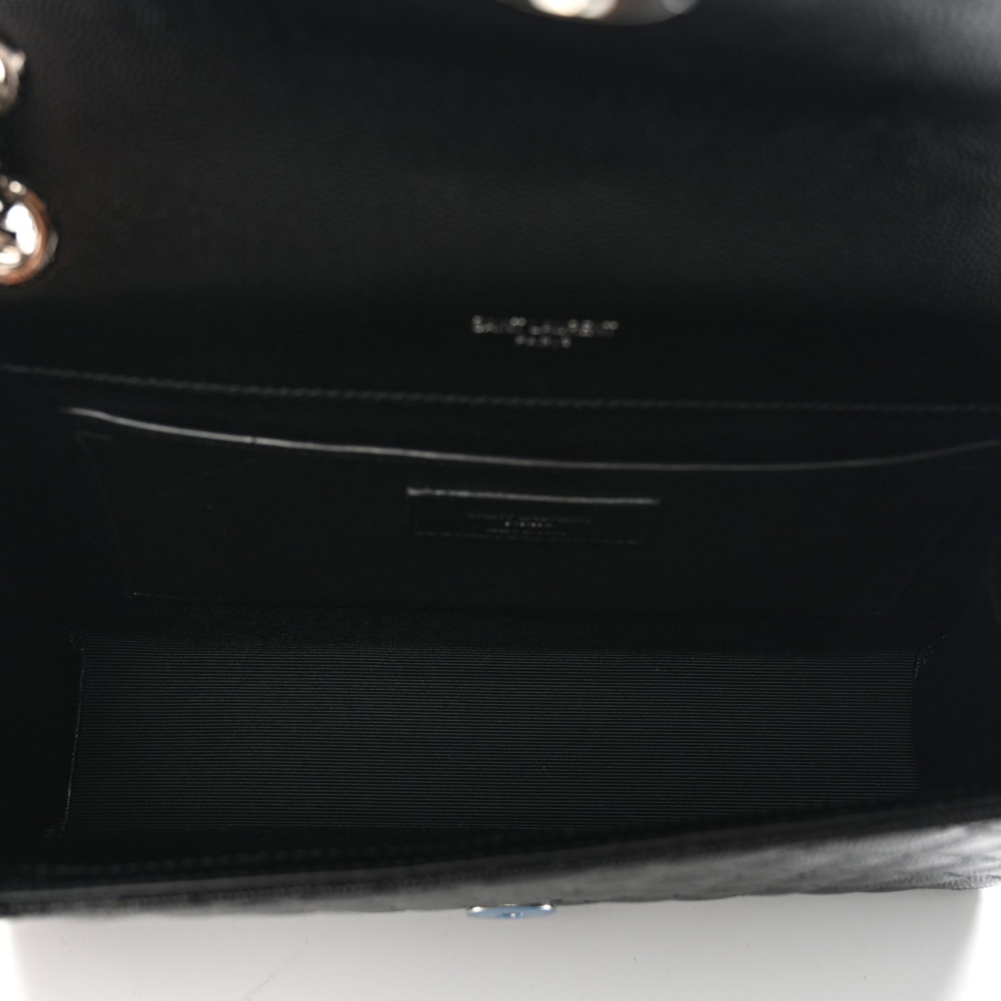 Grain De Poudre Textured Mixed Matelasse Triquilt Medium Monogram Satchel Black