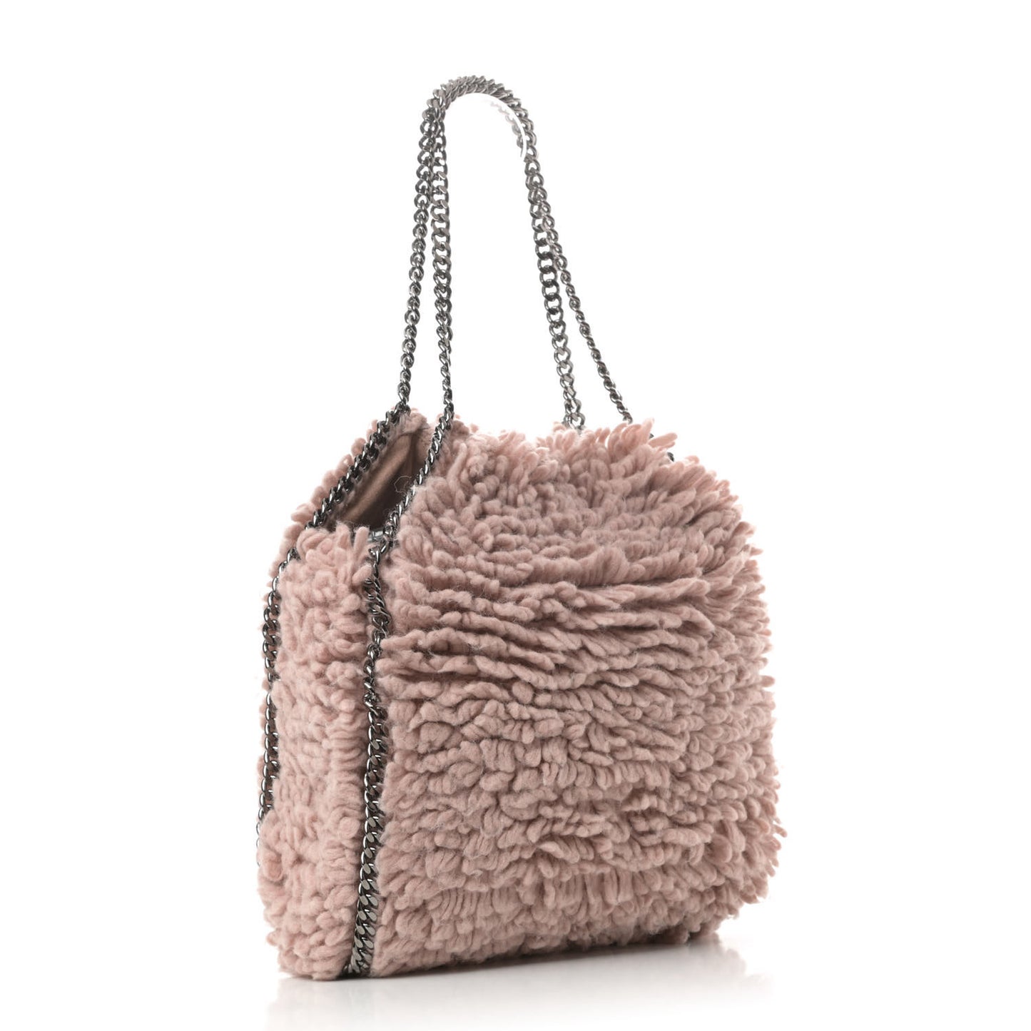 Wool Fur Small Falabella Tote Pink