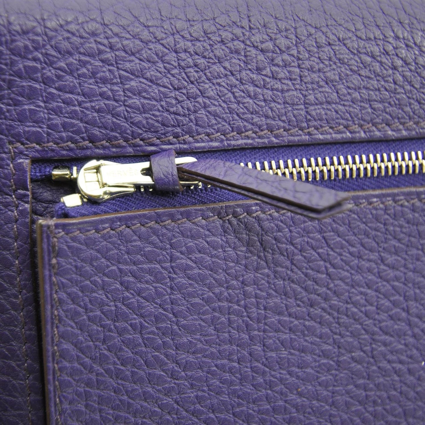 Togo Dogon Compact Wallet Iris Purple