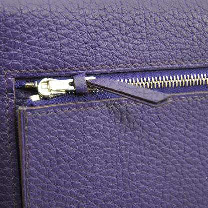 Hermes Togo Dogon Compact Wallet Iris Purple 7 of 8