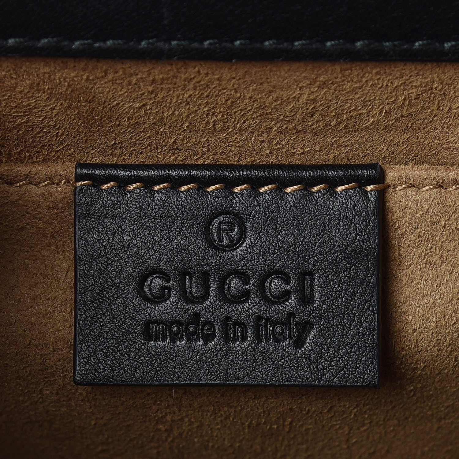 Gucci GG Supreme Monogram Calfskin Small Padlock Shoulder Bag Beige Black Cuir 6 of 10