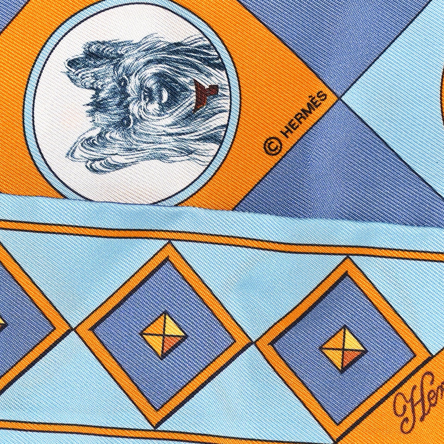 Silk Colliers Et Chiens Twilly Ciel Orange Gris Bleuete