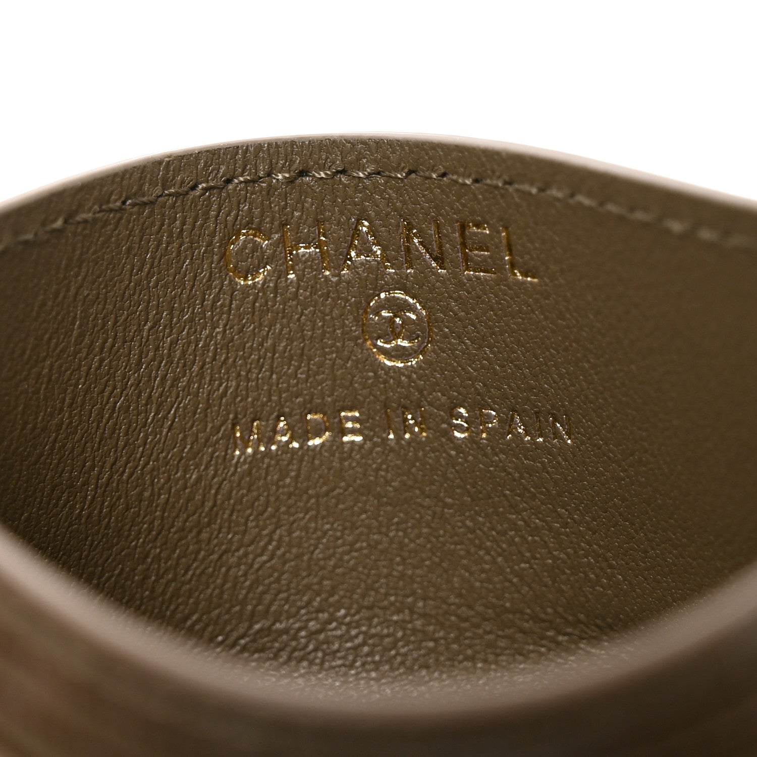 Chanel Calfskin Lizard Embossed Crococo Card Holder Dark Khaki 6 of 8