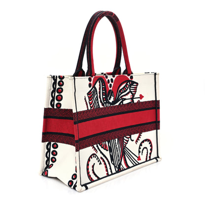 Christian Dior Canvas Embroidered Medium Cupidon Book Tote Latte Multicolor 2 of 14