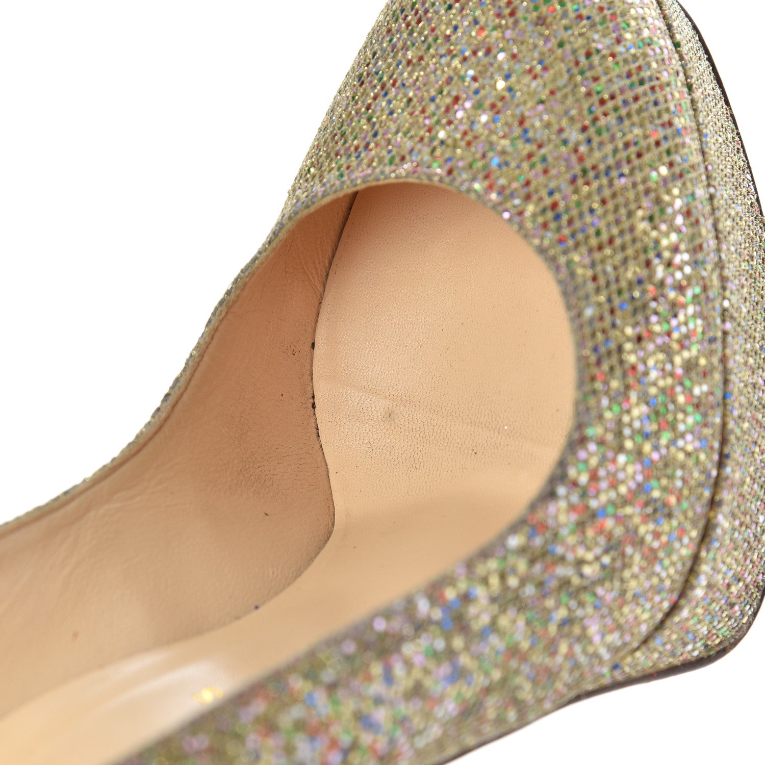 Christian Louboutin Glitter Bibi 140 Pumps 39.5 Gold 8 of 18
