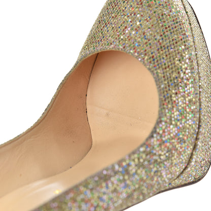 Christian Louboutin Glitter Bibi 140 Pumps 39.5 Gold 8 of 18