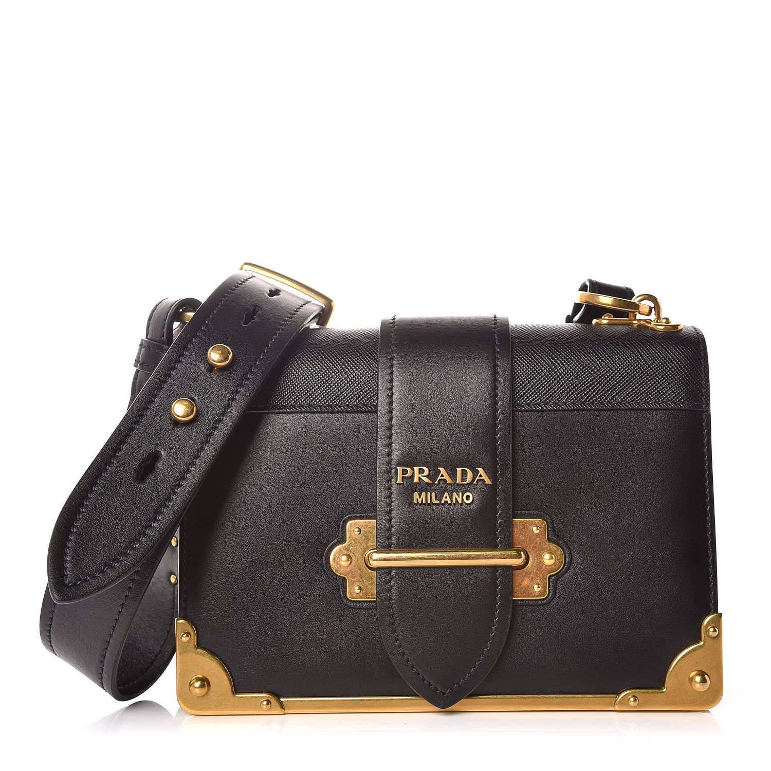 Prada City Calf Saffiano Cahier Bag Black 1 of 10