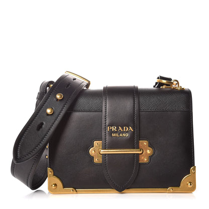 Prada City Calf Saffiano Cahier Bag Black 1 of 10