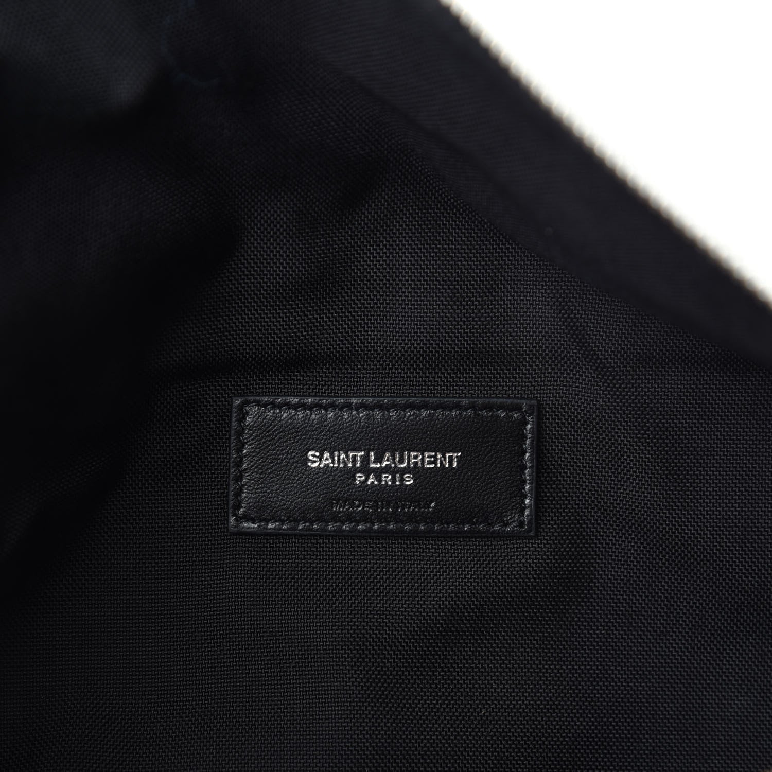 Saint Laurent Calfskin Ripstop Logo Body Belt Bag Crema Soft 6 of 9