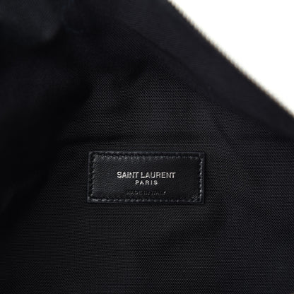 Saint Laurent Calfskin Ripstop Logo Body Belt Bag Crema Soft 6 of 9