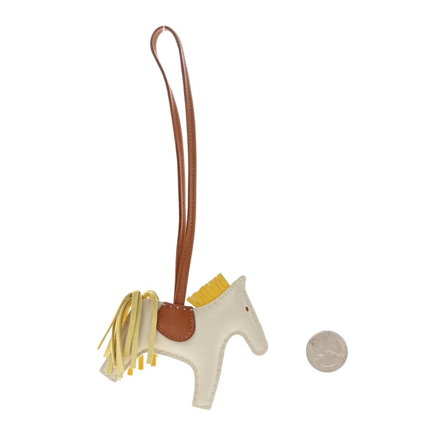 Milo Lambskin Grigri Rodeo Horse Bag Charm PM Craie Chai Lime