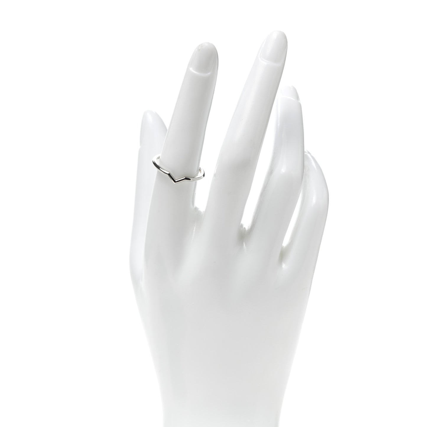 Platinum V Band Ring 56 7.5