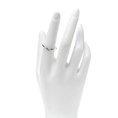 Tiffany Platinum V Band Ring 56 7.5 2 of 4