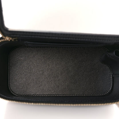 Chanel Lambskin Quilted Metal Small Top Handle Vanity Case With Chain Black 5 of 9