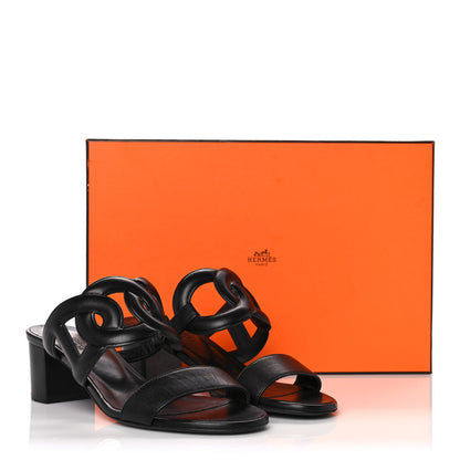 Hermes Nappa Bikini Sandals 36 Black 8 of 8
