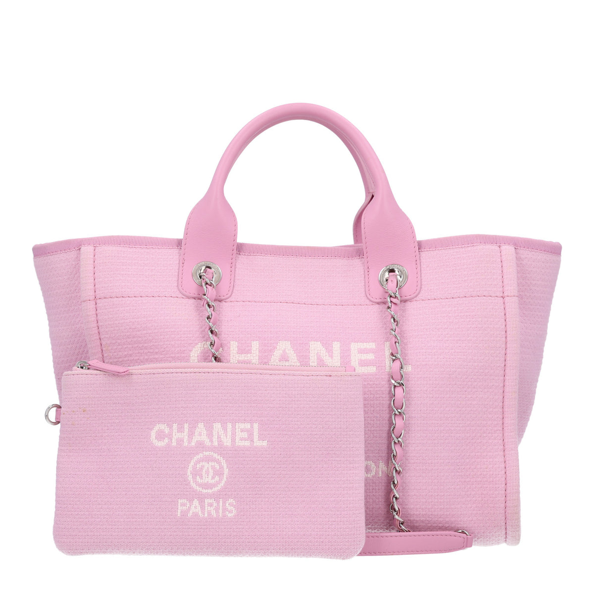 Mixed Fibers Small Deauville Tote Dark Pink