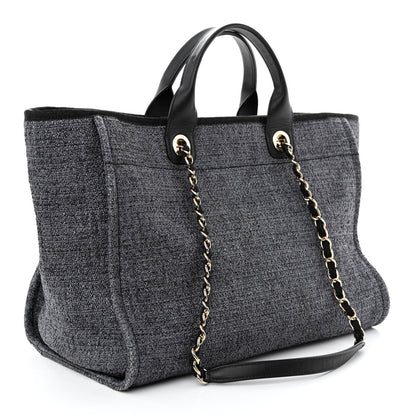 Chanel Lurex Boucle Medium Deauville Tote Black 3 of 11