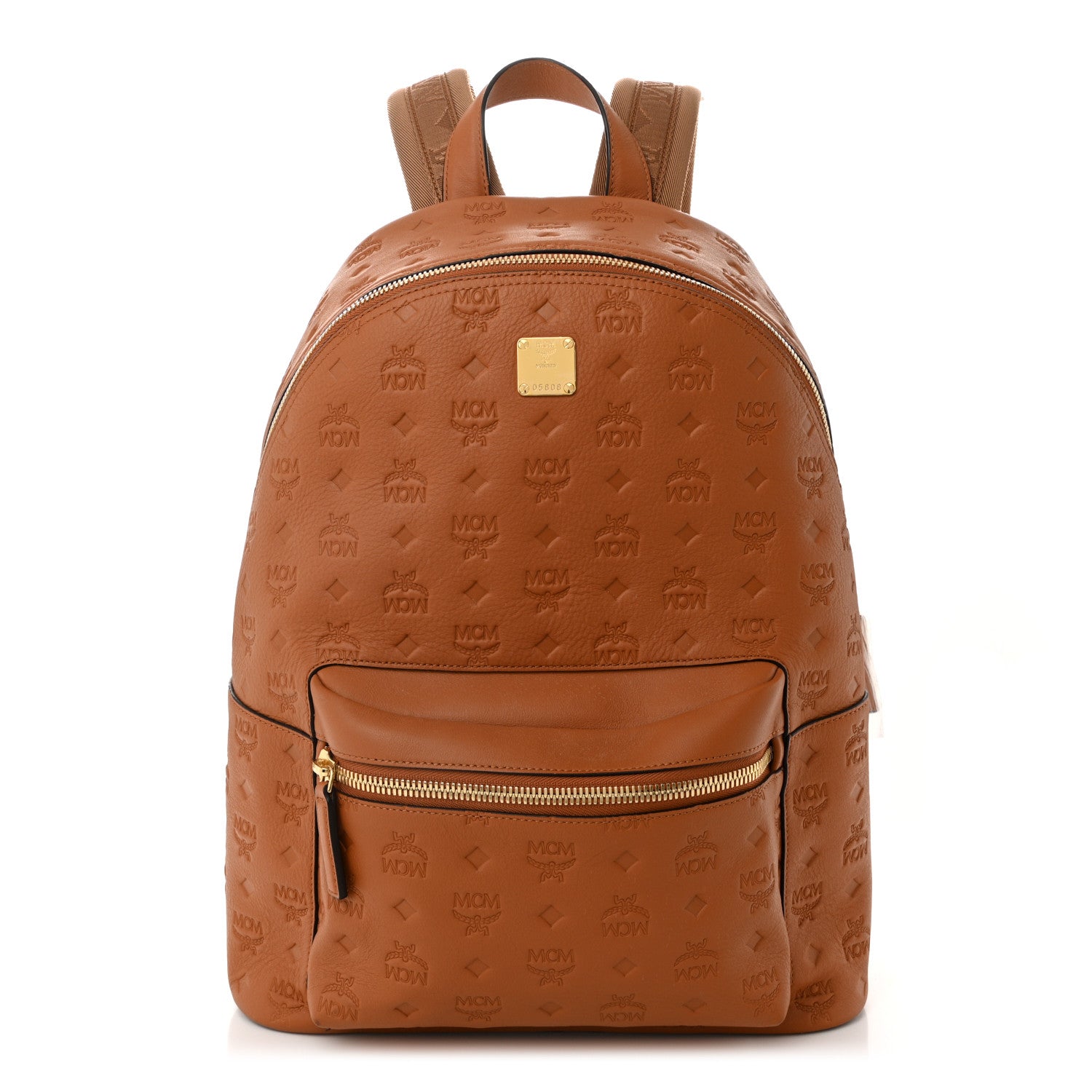 MCM Calfskin Ottomar Stark Backpack Cognac 1 of 10