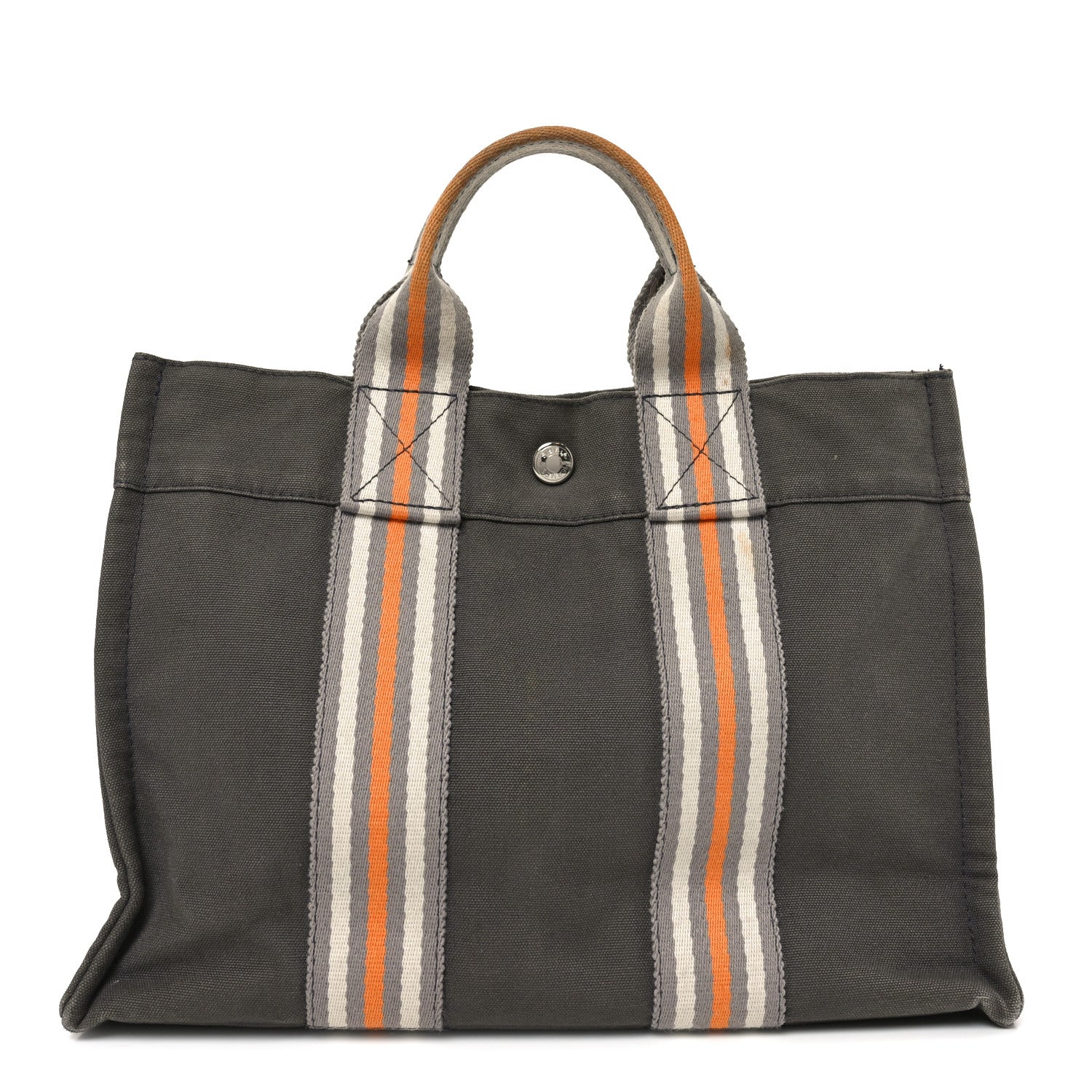 Hermes Cotton Canvas Tout Fourre PM Grey 1 of 9