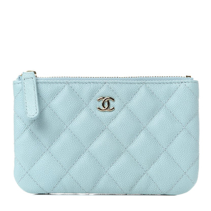 Chanel Caviar Quilted Small Cosmetic Case Light Blue 1 of 8