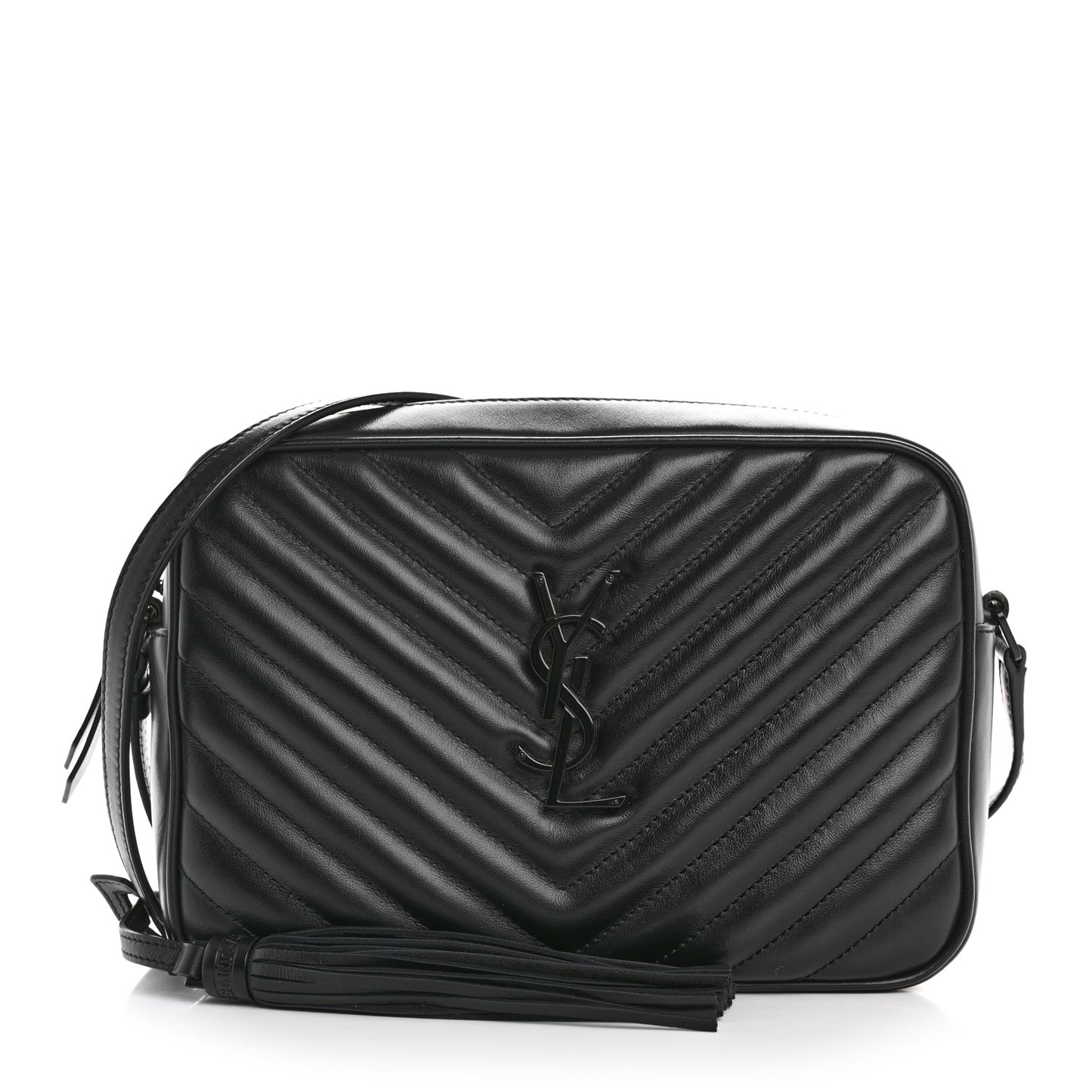 Calfskin Matelasse Monogram Monochrome Lou Camera Bag Black