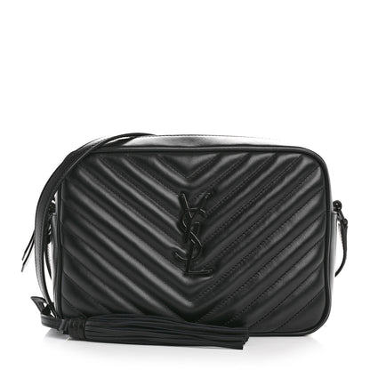 Saint Laurent Calfskin Matelasse Monogram Monochrome Lou Camera Bag Black 1 of 10
