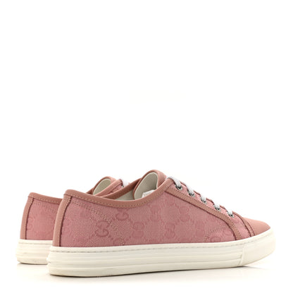 Gucci GG Monogram Calfskin Womens Low Top Sneakers 36.5 Pink Soft Pink 5 of 10