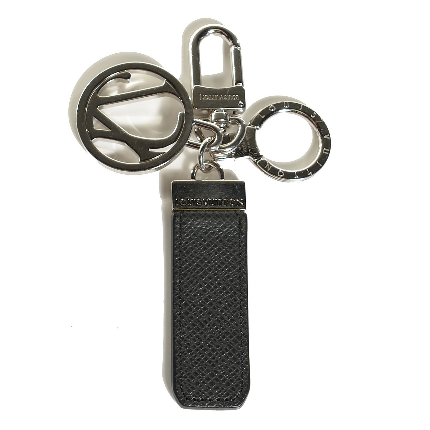 Taiga Calfskin LV Club Key Holder Ardoise
