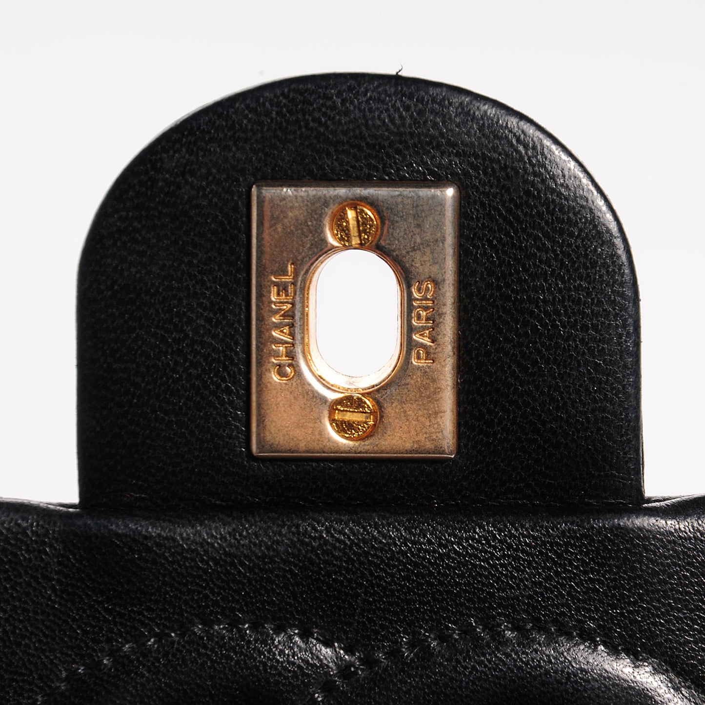 Lambskin Quilted Mini Square Flap Black