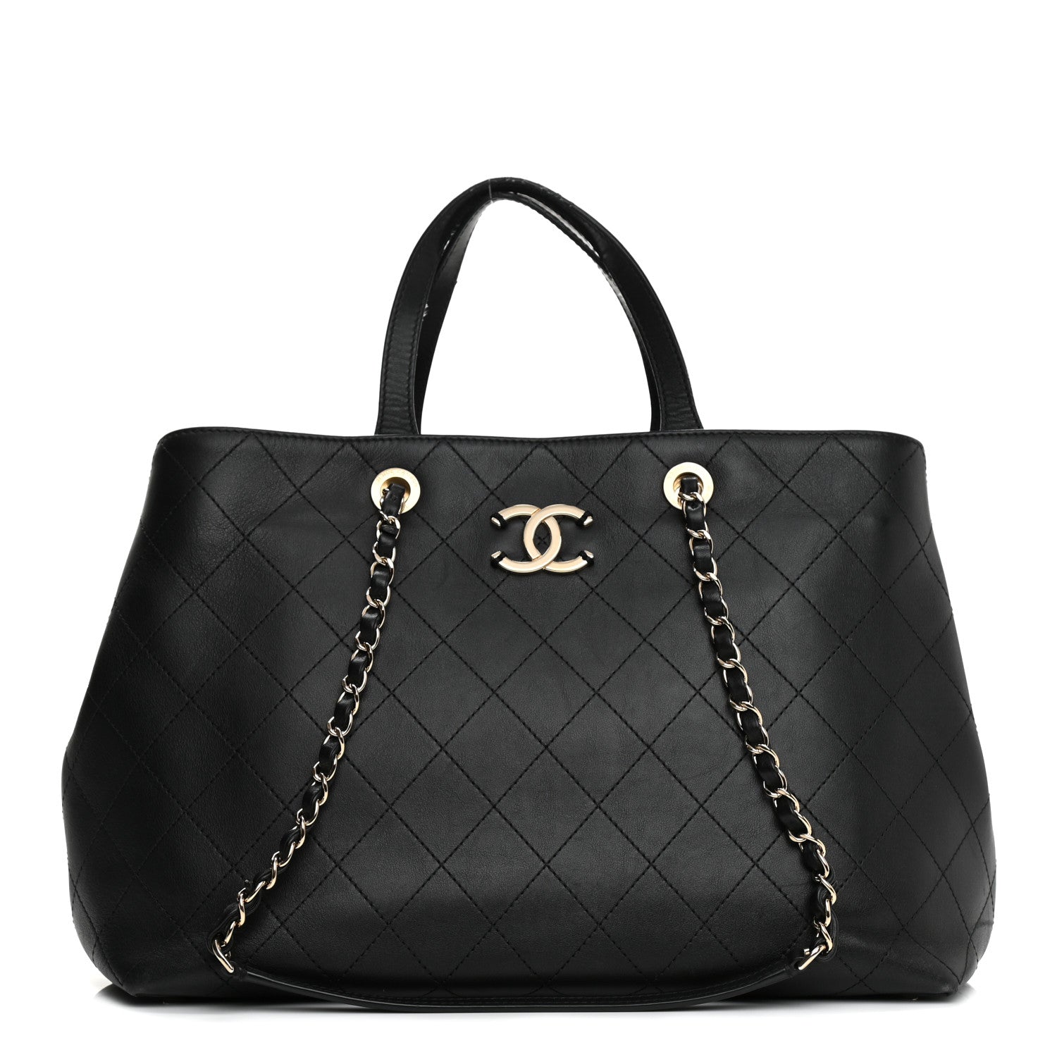 Chanel Calfskin Large Serial Shopper Tote Black 1 of 14