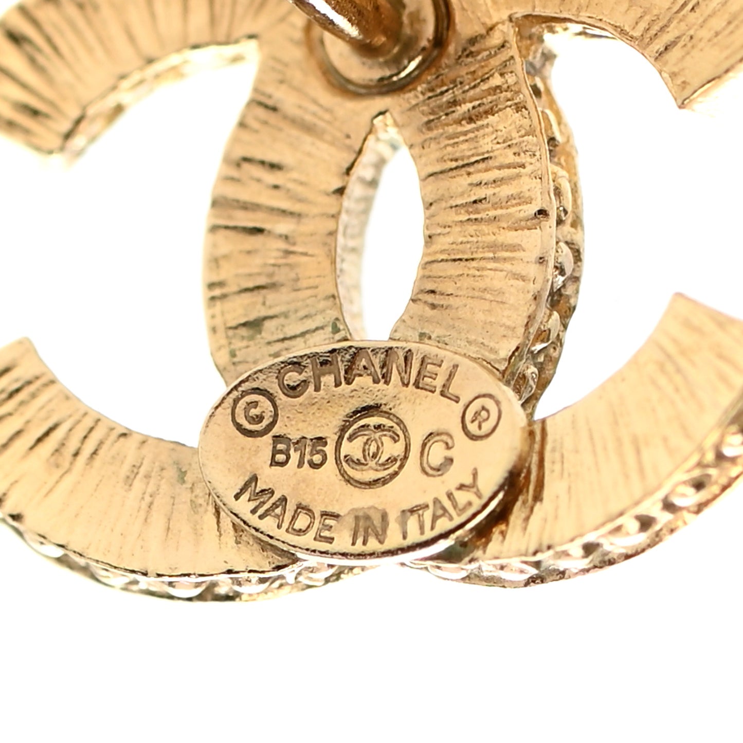 Crystal CC Earrings Light Gold